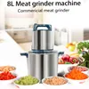 8L electric meat grinder Commercial household electric stainless steel meat grinder Kitchen broken meat processing machine 1