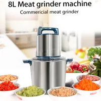8L electric meat grinder Commercial household electric stainless steel meat grinder Kitchen broken meat processing machine 1