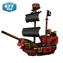 

Moc New Fishing Boat Pirate Ship Compatible 31109 Building Blocks Set City Sailing Model Constructor Bricks Toys for Children