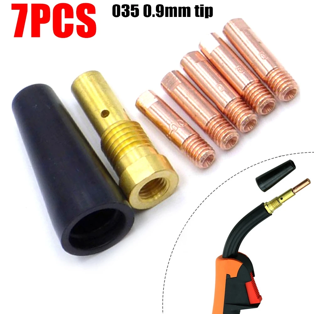 best welding lens 7PCS Gasless Nozzle Tips For Century FC90 Flux-Cored Wire Feed K3493-1 035 0.9mm FC90 MIG Welder Welding Torch Welding Accessori filler rod