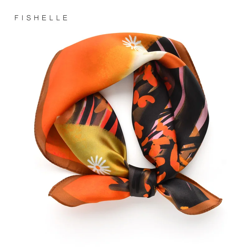 2022newdarkred100naturalsilkscarveswomen100realsilk50cm