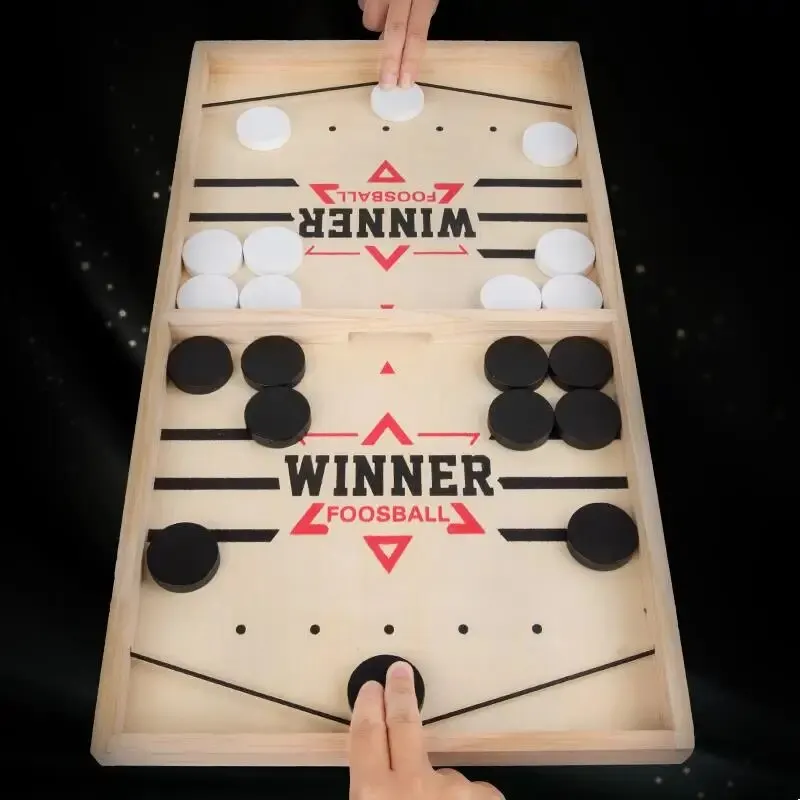 Table Hockey Paced Sling Puck Board Game Fast Sling Puck Winner Party Game Adult Child Family Game Desktop Battle Board Game 2