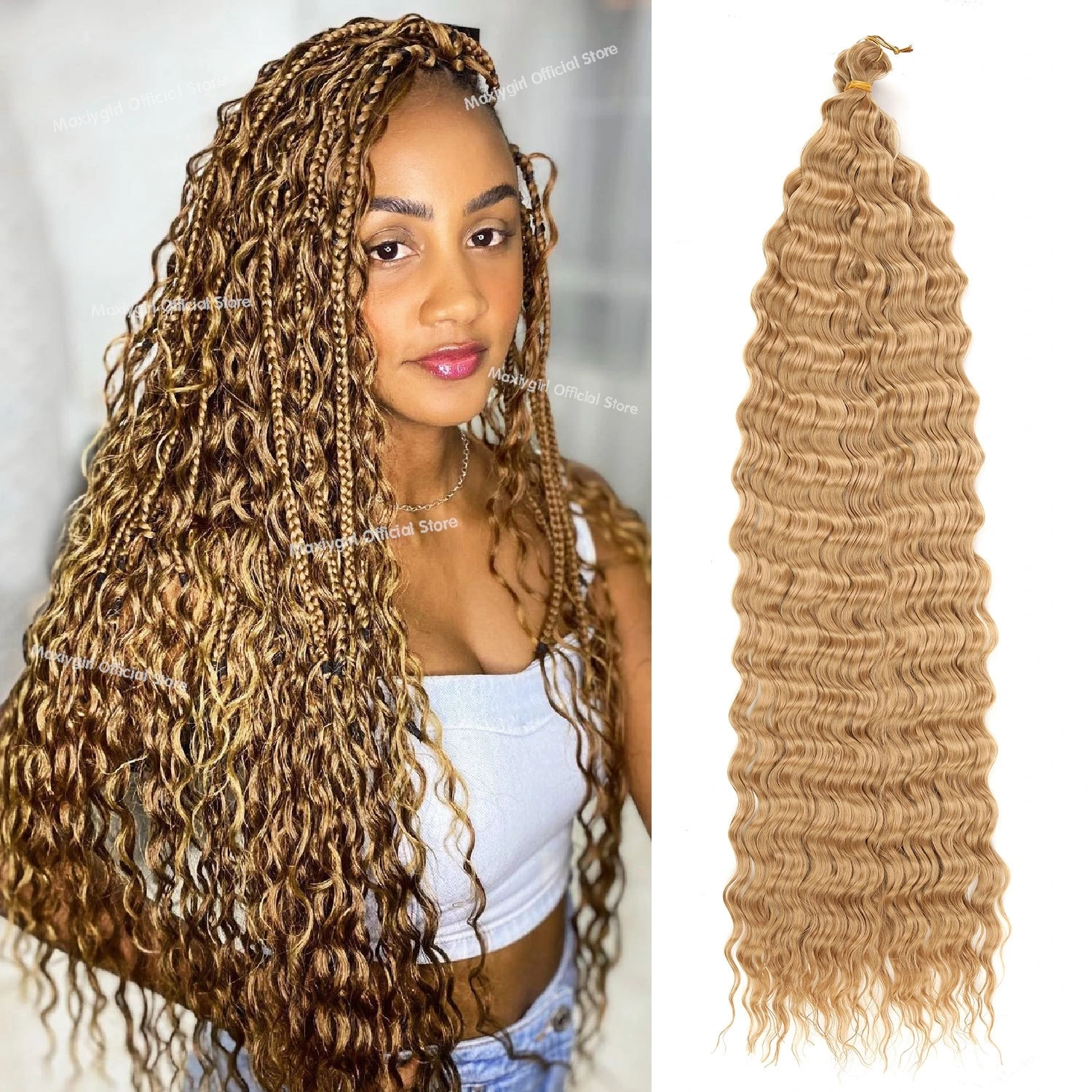 Locs Crochet Hair 18 24 30 inch Faux Locks Crochets Braids Cheveux Synthetic Curly Hair Soft Locs Meche Pour Crochet Braid