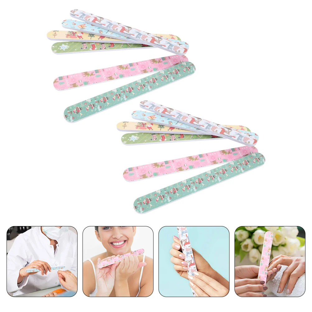 

Christmas Xmas Nail Polishers Manicure Grit Tools Manicure Nail File For Nail Art DIY Christmas Decoration (Mixed Style)