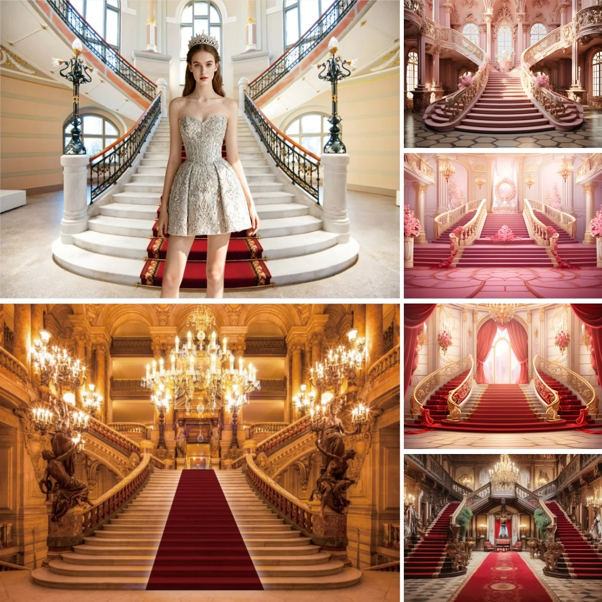 Fairy Tale Princess Castle Digital Backdrop For Composite Photography / For Photographers