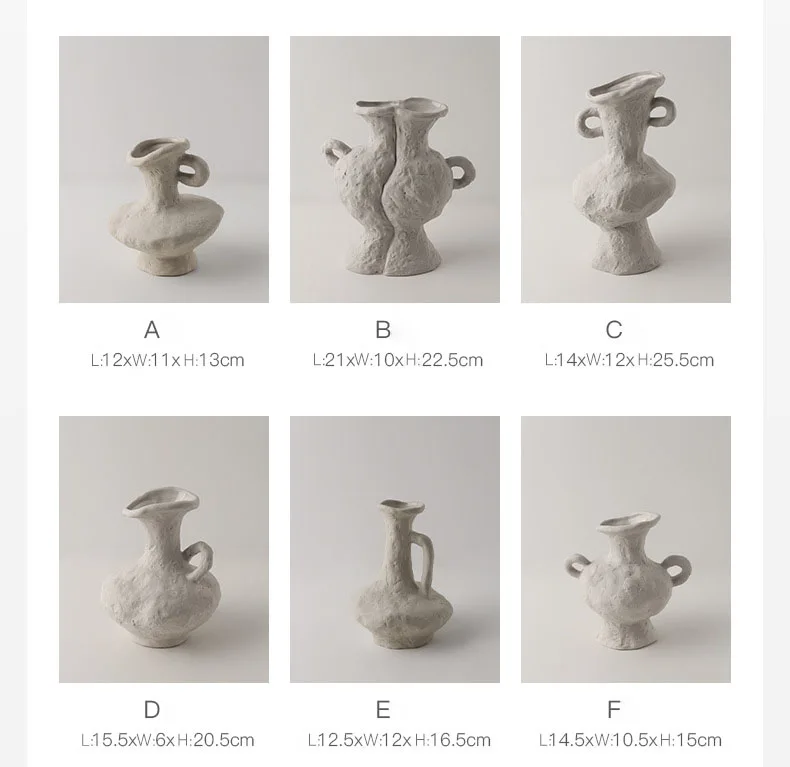 Simple wabi-sabi embryo ceramic clay vase pottery decorative