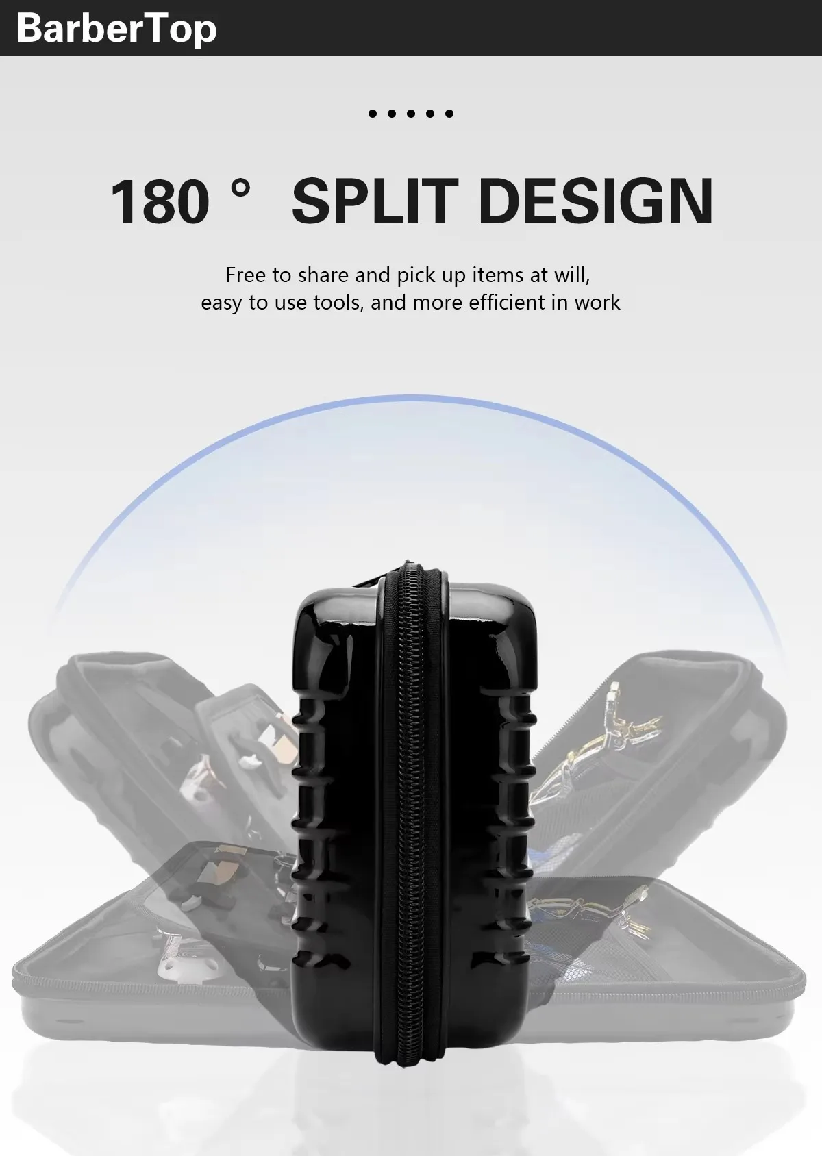 Waterproof Barber Tools Organizer Bag for Hair Cutting and Shaving Accessories