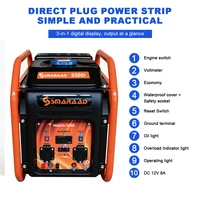 Générateur à essence à fréquence variable haute puissance 3500W, 4 temps, portable, camping, camping-car, jardin 4