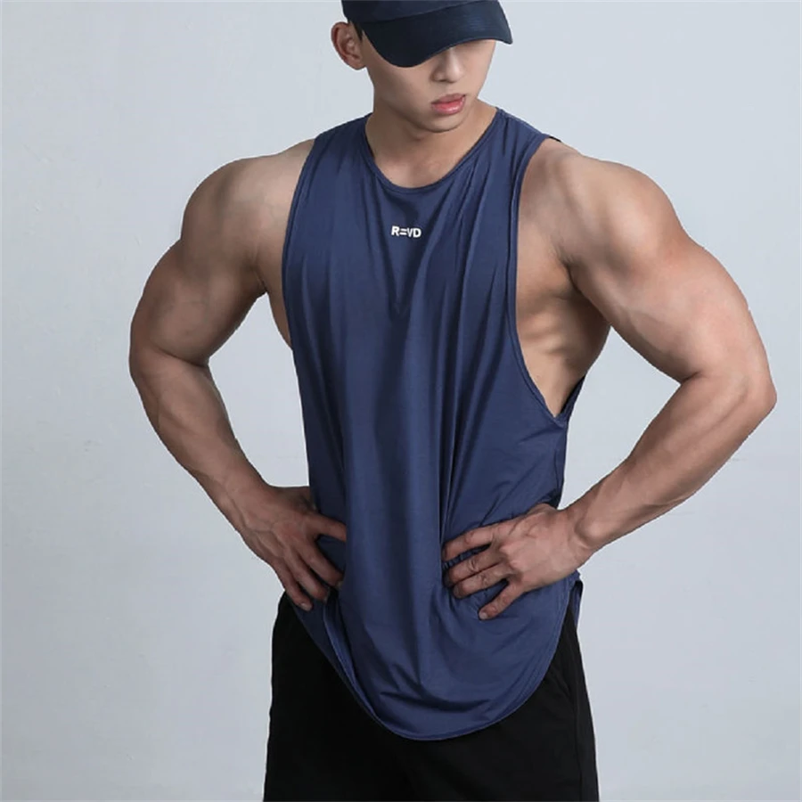 

Brand Casual Fashion Clothing Bodybuilding Cotton Gym Tank Tops Men Sleeveless Undershirt Fitness Stringer Muscle Workout Vest