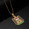 Stainless Steel Republic Of Iraq Pendant Necklaces Jewelry Charms Iraqi Chain Necklace 4