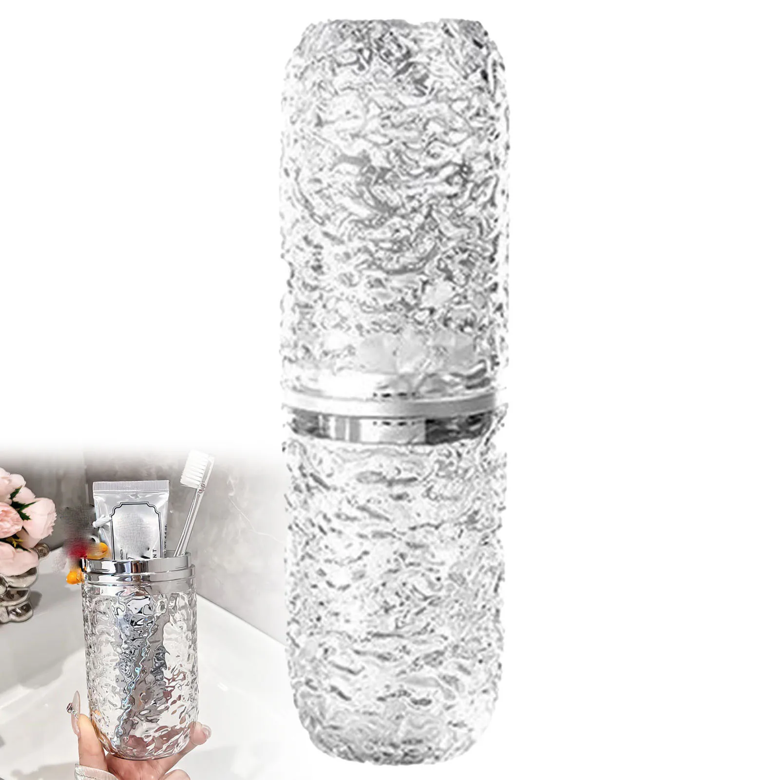 Portable Toothbrush Holder and Storage Cup Set