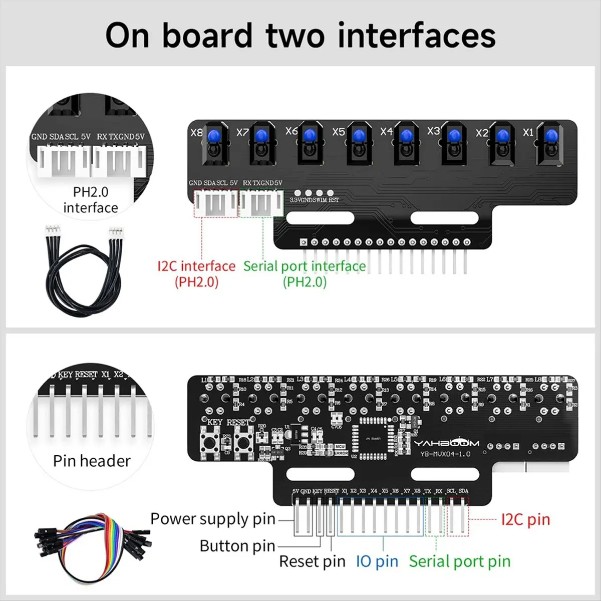 A10R 1PCS 8 채널 고정밀 전자 적외선 라인 추적 센서 모듈 지원 자동 교정 A