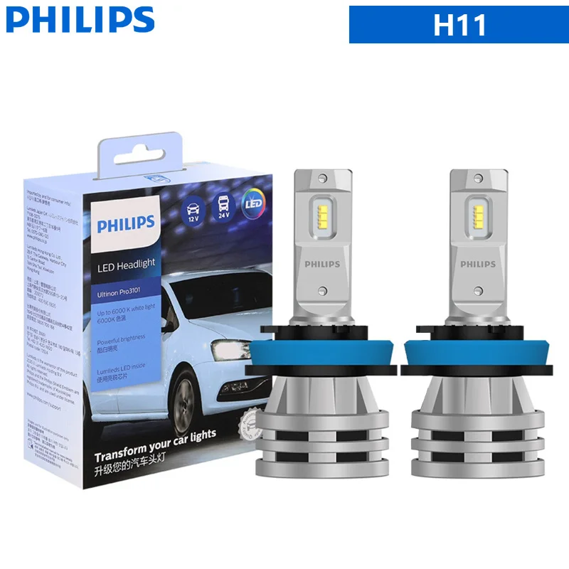 ตัวเลือกสินค้า หลอดไฟ LED รถยนต์ 2x สำหรับ H1/H3/H4/H7/H11/HB3/HB4/HIR2/9005/9006/9012 สว่างไส้ 6000K