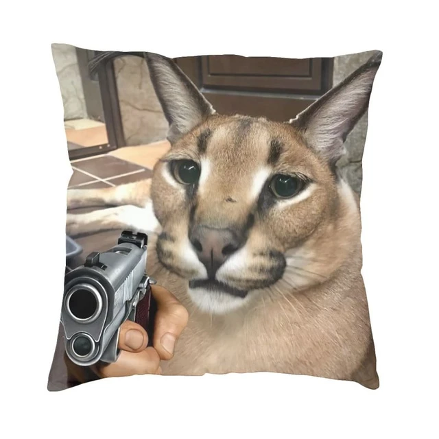 Grande Floppa Meme Gato Fronha De Algodão Linho Lance Travesseiro Caso  Engraçado Kawaii Caracal Capa De Almofada Para Sala Estar Sofá Chiar -  Fronhas - AliExpress