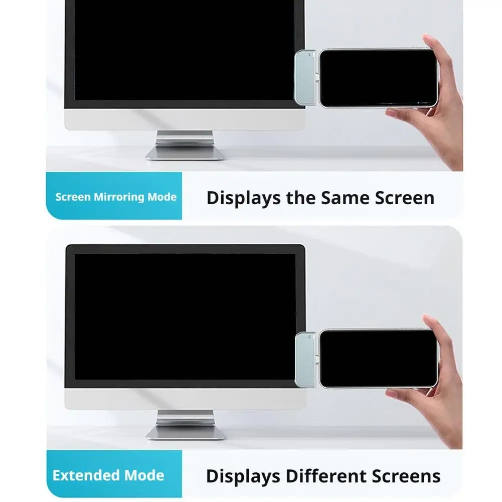 무선 HDMI 송수신기 4K 60Hz 5G Type-C 스크린 미러링 50M 노트북 TV 프로젝터용 지연 없는 플러그 앤 플레이 어댑터