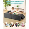 Modular Children's Play Sofa, Boys and Girls Convertible Foam Sofa, Multi-Purpose Foam Castle Building Set (Space Gray) 6