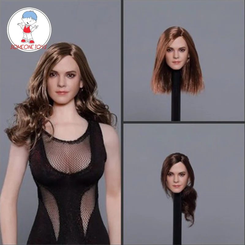 1:6 Scale Hermione Emma Watson woman Head Model Toy For 12" Female Figure Body 