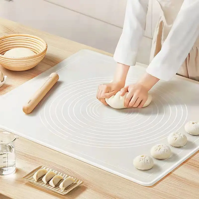 White Nano Silicone Rolling Dough Mat Non-slip Cake Pastry Kneading Pad Non-stick Thickened Pizza Dumpling Biscuit Baking Tools White Nano Silicone Rolling Dough Mat Non-slip Cake Pastry Kneading Pad Non-stick Thickened Pizza Dumpling Biscuit Baking Tools