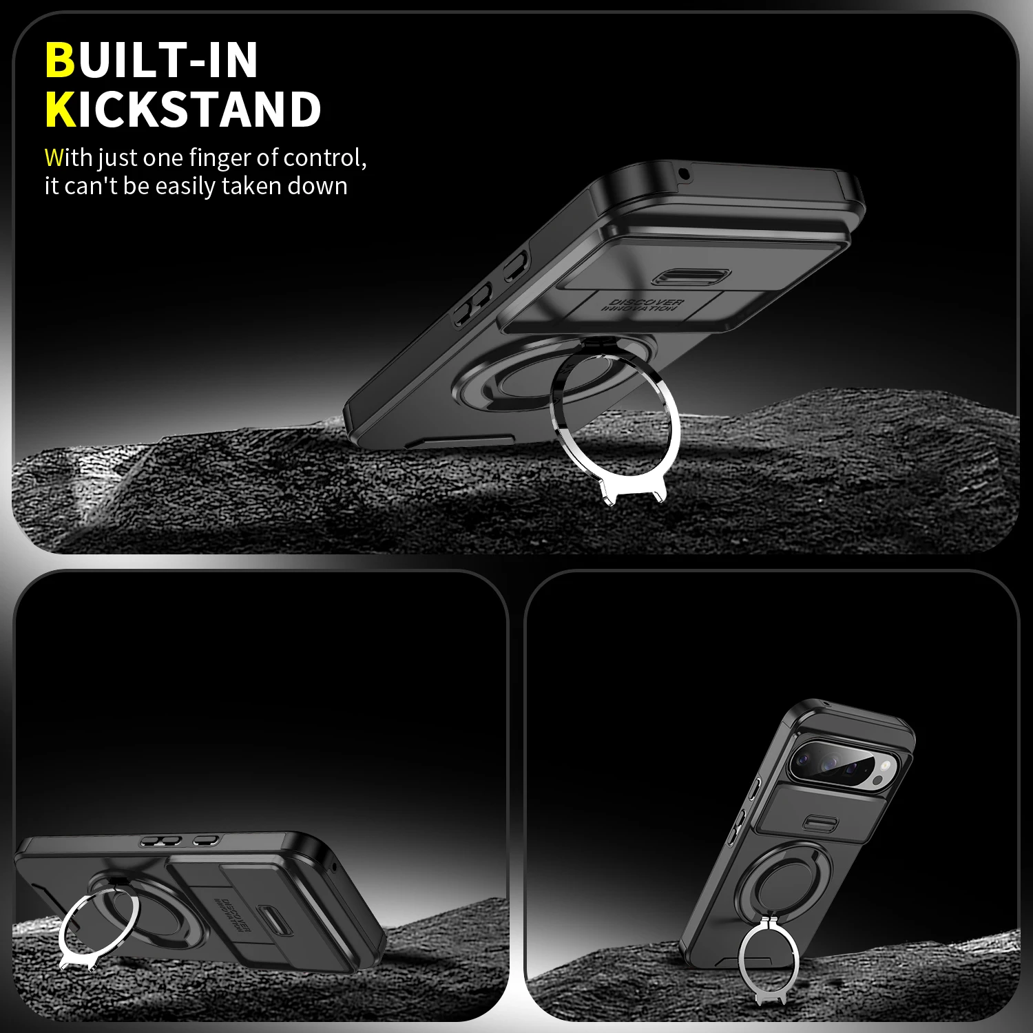 Magnetic Bracket Sliding Window Anti-Fall Phone Case