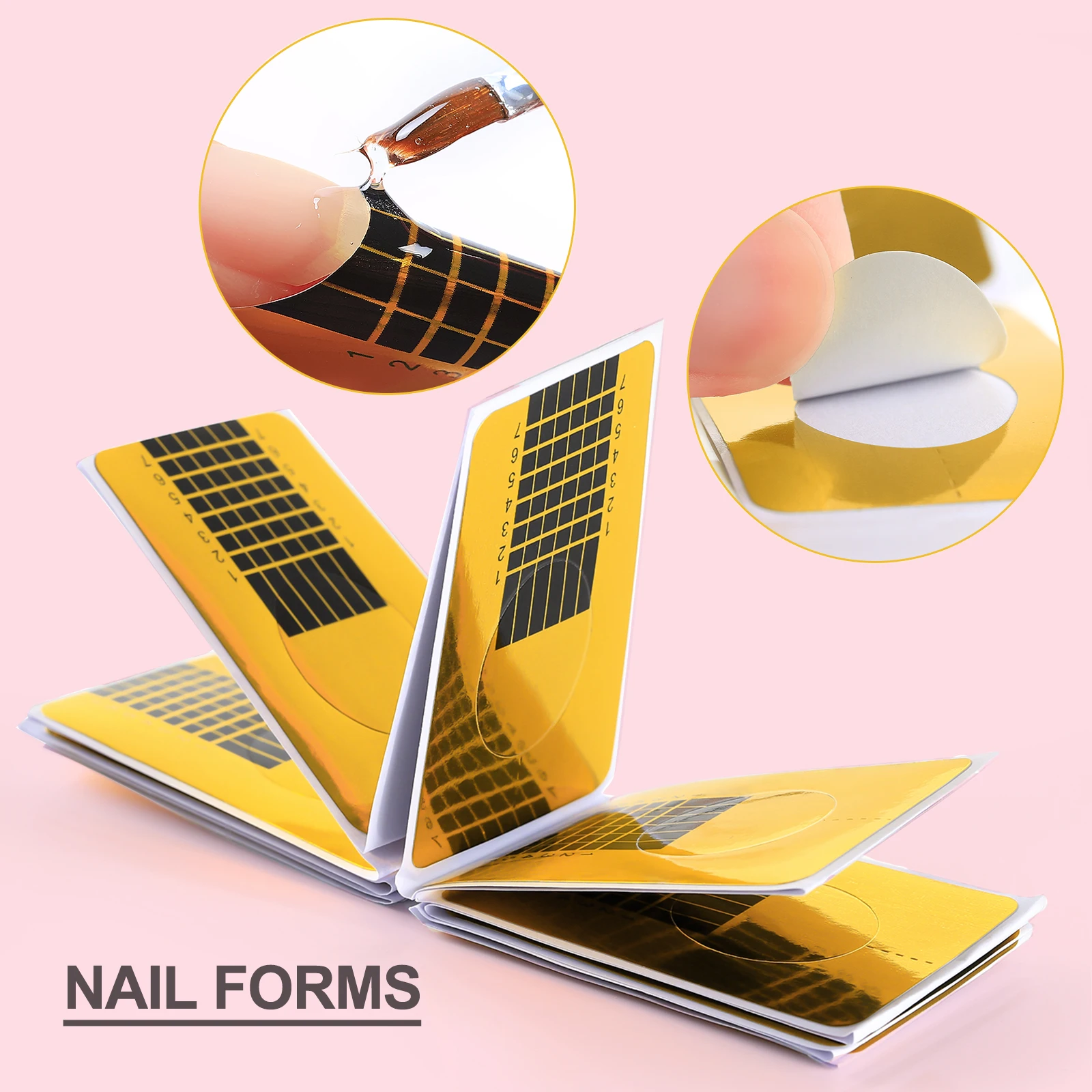Coscelia Nail Art set with 15ML Clear UV Gel Nail Forms and White UV Gel Brush for Quick Building Nail Extension Manicure Tools 3