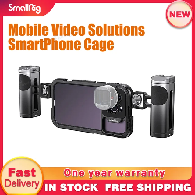 Smallrig-Kit de Video móvil para iPhone 15 Pro Max, accesorios de teléfono  móvil de mano Dual, accesorios de mano individuales - AliExpress