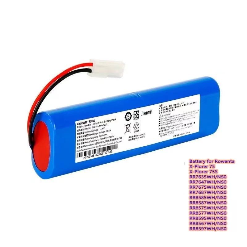 Batteria agli ioni di litio X-Pert 22,2V per Rowenta, Tefal e altri aspirapolvere senza fili RS2230001466, RS-2230001466