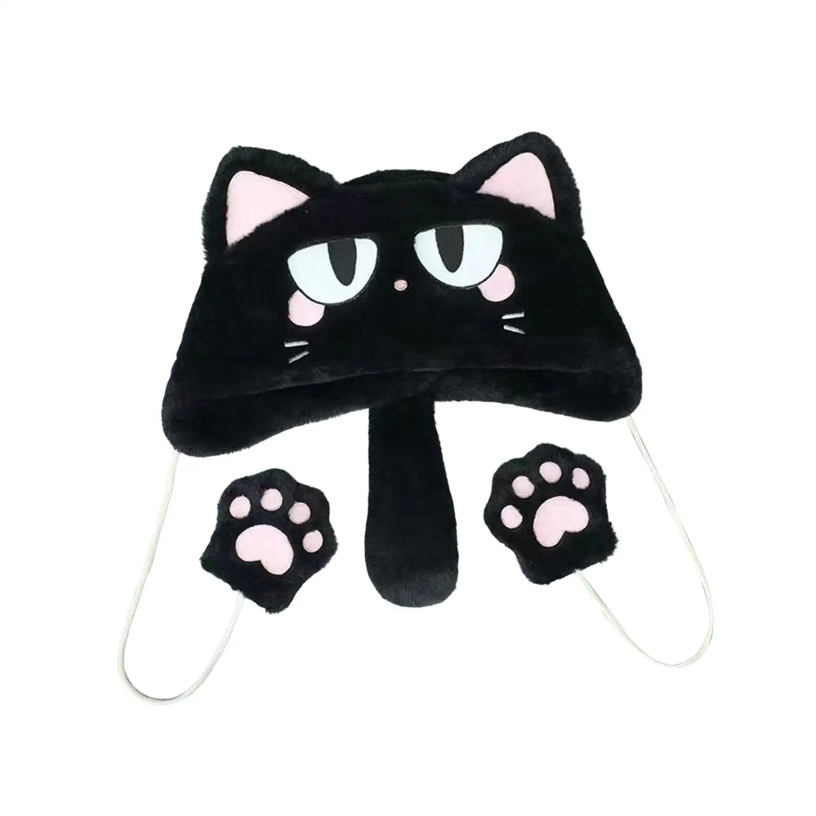 Anime Cosplay Hat Cute Cat Ear Hat Creative Photo Prop Soft Plush for Ball Festival Stage Performance Role Play Carnival