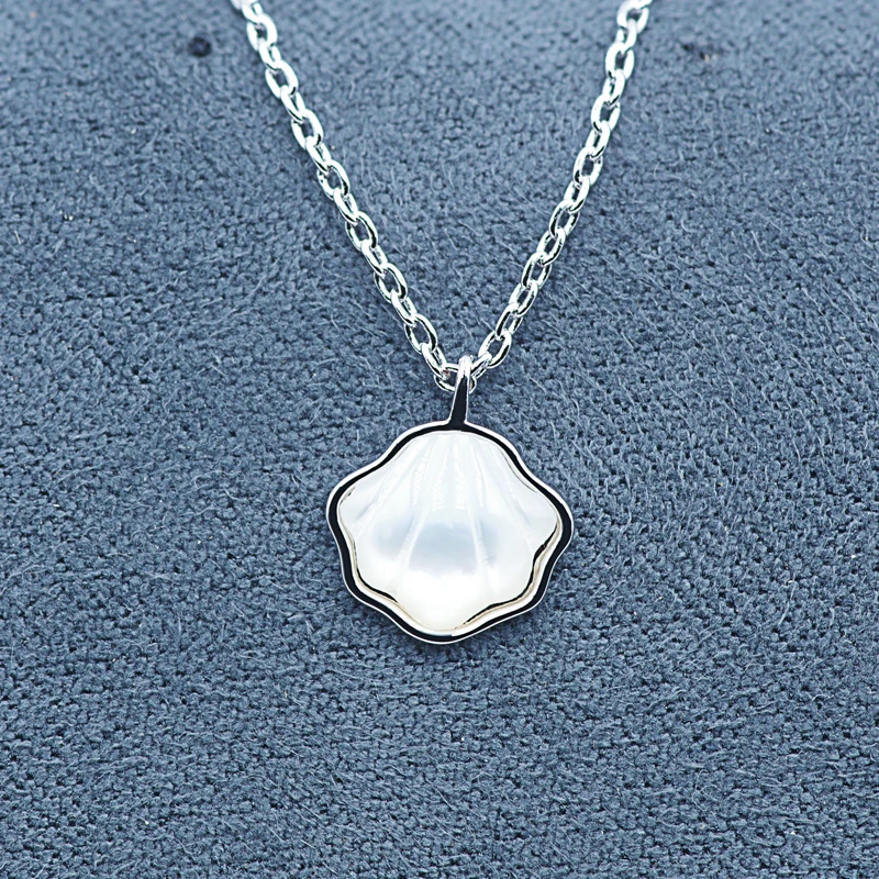 

Simple Natural Shell Charm Choker Pendant Necklace Silver&Gold Plated Jewelry for Girls Birthday Gift
