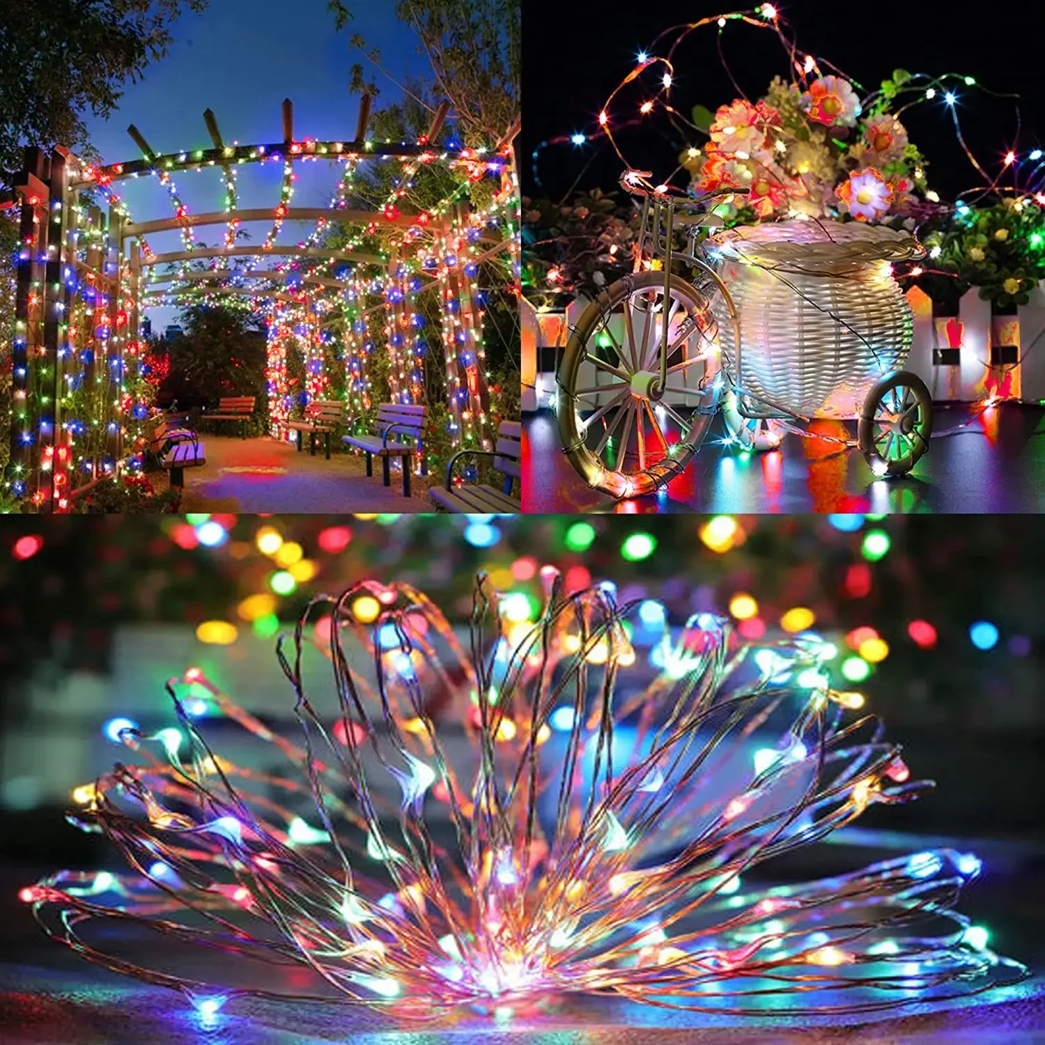 Enchanting Outdoor Solar-Powered Fairy Lights - 400 LED Waterproof String for Garden, Yard, and Party Decor
