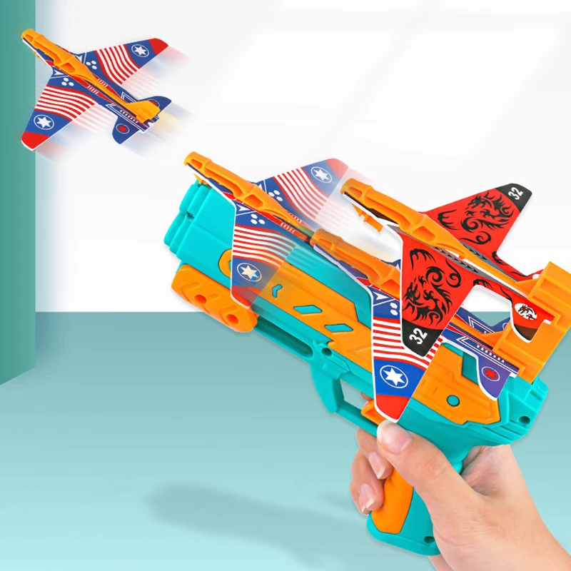 

Creative Catapulted Airplane Toy One-click Ejection Mode Foam Plane For Children Children Boys Girls Ejection Mode Flight Toy