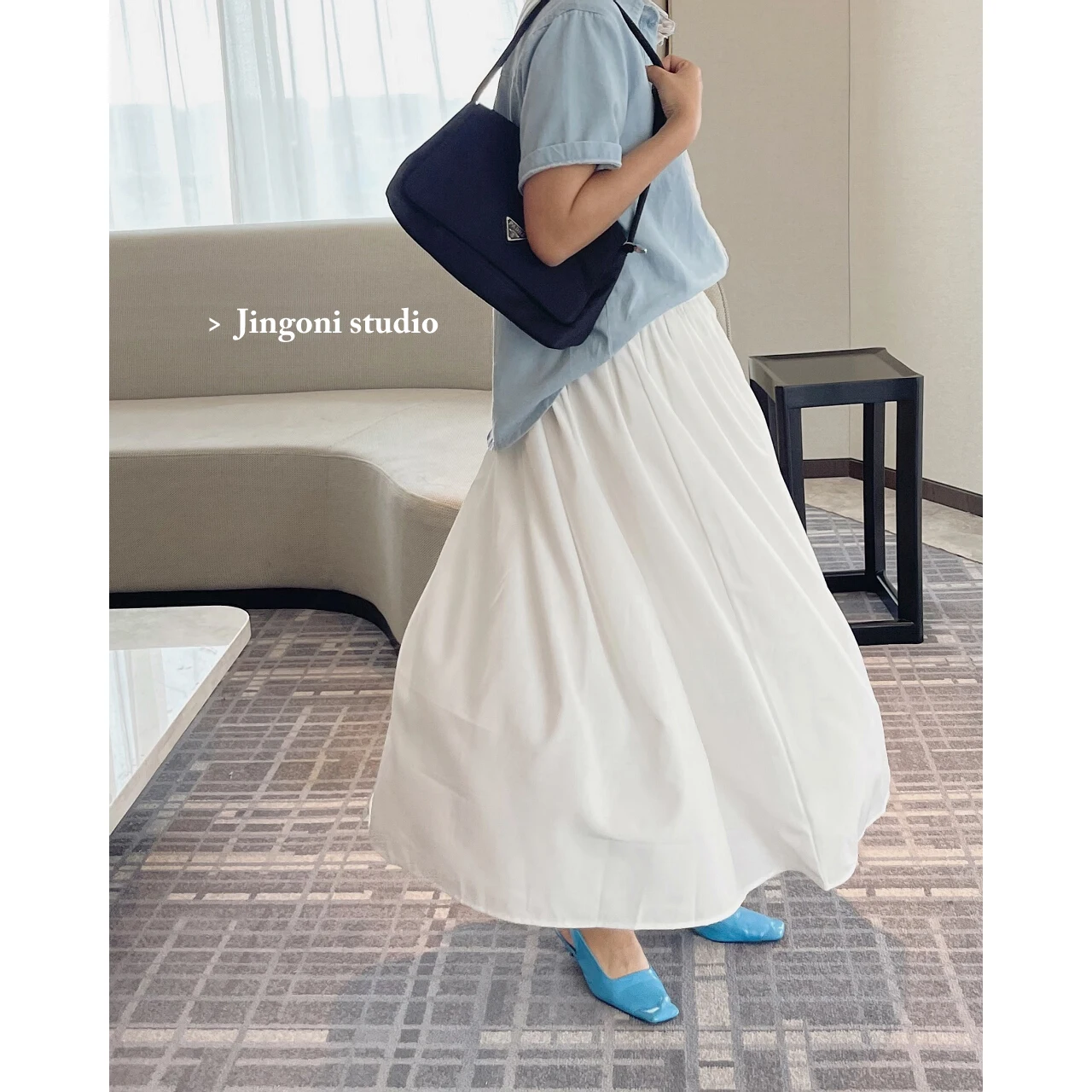 Skirt Y2k Women 2023 Long Summer Korean Fashion Vintage High Waist Luxury Clothing Tulle Satin Pleated Wrap White Goth korean style fashion comfortable pregnant women pleated dress long sleeves autumn maternity clothes long loose pregnnacy dresses