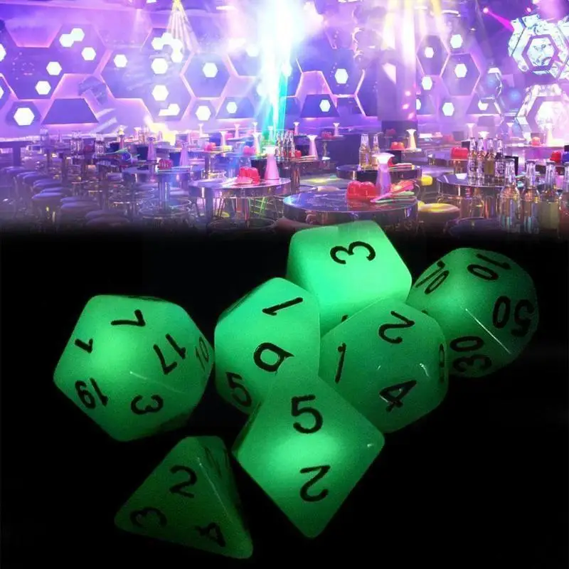 7psc/set Luminous Mini Dice Polyhedral Sided Multi-faceted Game Mini Set Dice Board Game Dnd Dice Set For Dungeons M4p8 4 7psc/set Luminous Mini Dice Polyhedral Sided Multi-faceted Game Mini Set Dice Board Game Dnd Dice Set For Dungeons M4p8 4