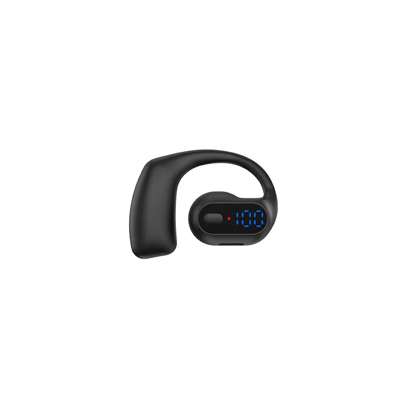 OWS Bluetooth Headset Single Ear Open Not In Ear Power Display Sports Fitness Business Hanging Ear Type HIFI Stereo Sound