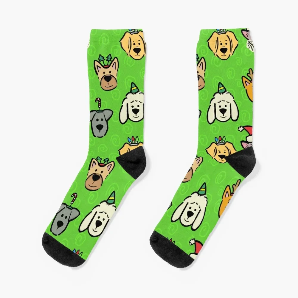 

Merry Ruff-mas! Socks floor halloween kids Antiskid soccer Women Socks Men's
