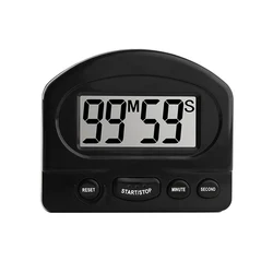 LED Digital Display Kitchen Timer with Adjustable Countdown and Buzzer (Black)