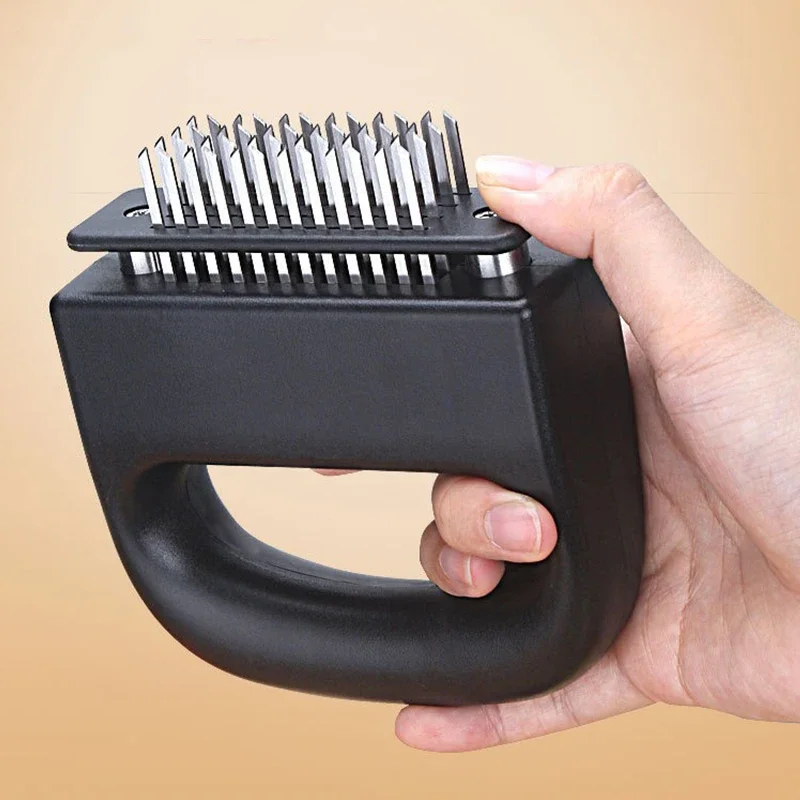 Retractable Stainless Steel Meat Needle Softener Tenderizer Kitchen Cooking Steak Hammer Pounder Tools Meat Beater 1PC meat tenderizer mallet