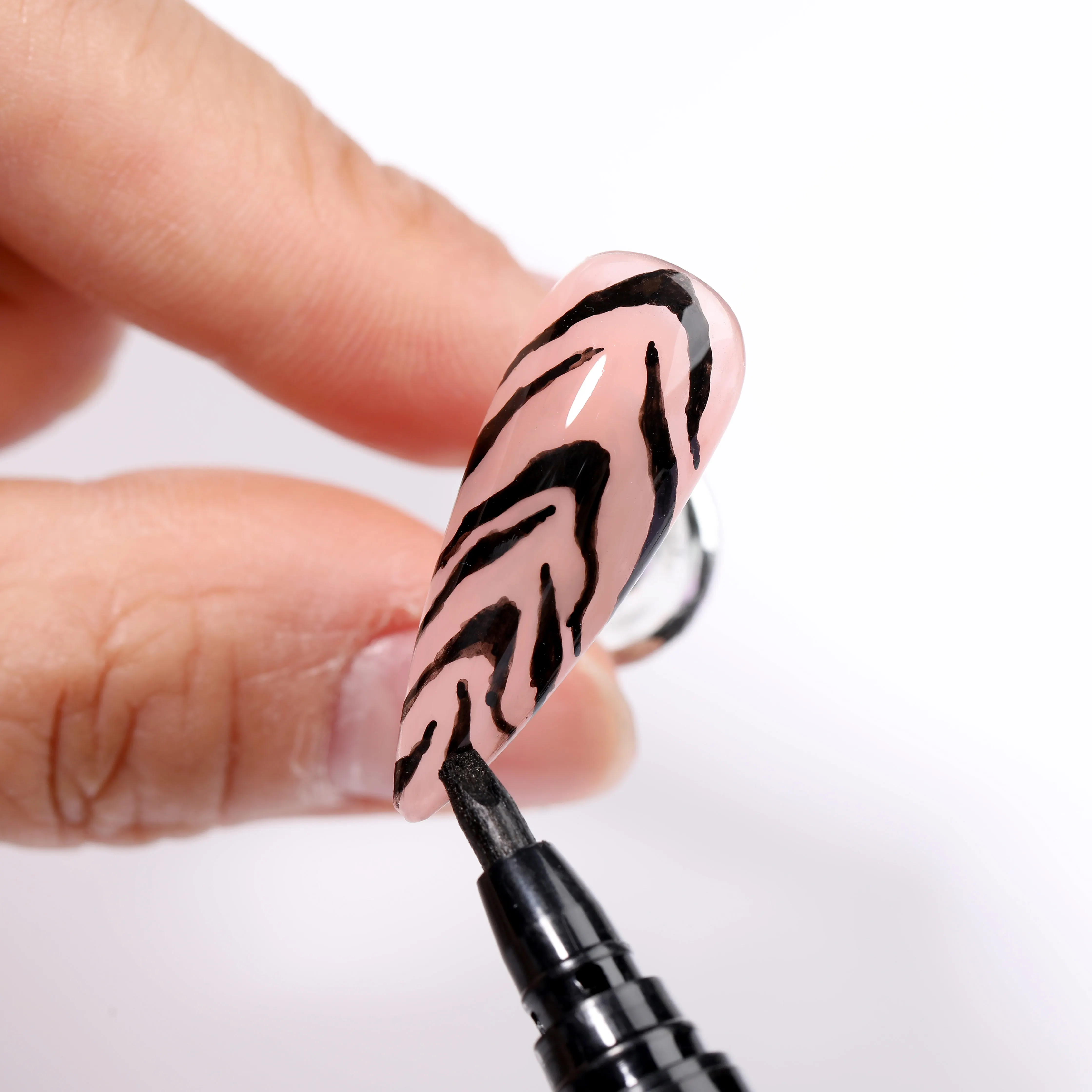 Nail Brush Painting Pen Waterproof Black Color UV Gel Polish Design for DIY Graffiti Line Drawing Colorful Varnish Adorn Tools Nail Art Pen