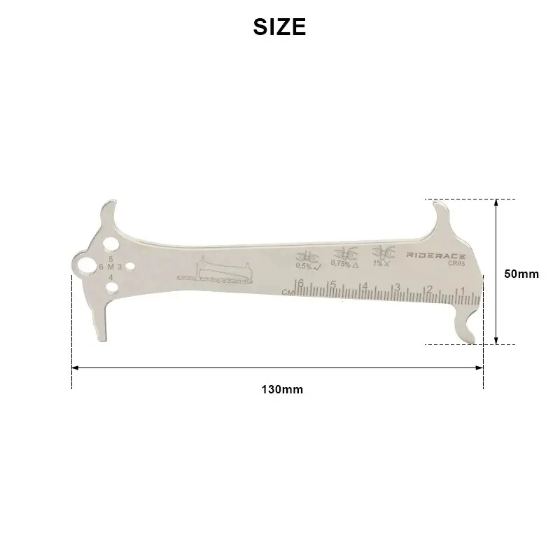 Stainless Steel Bicycle Chain Wear Indicator & Measurement Tool