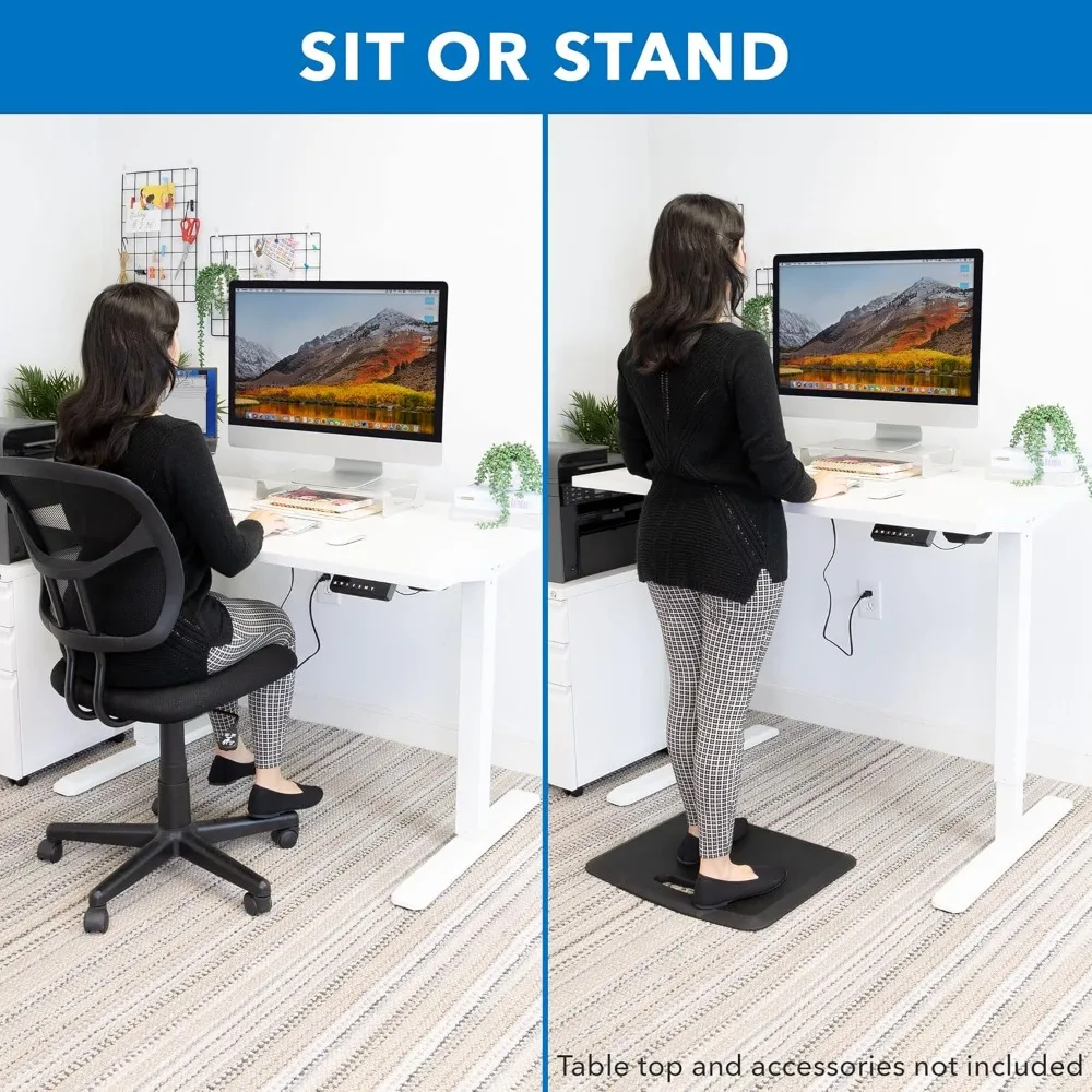 "motorized adjustable height desk frame | electric sit-stand desk base with controller"