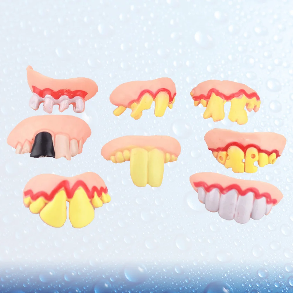 

Halloween Ugly Teeth False Rotten Teeth Funny Wacky Teeth Denture Models Joke Fake Teeth Tricks Prank Toys