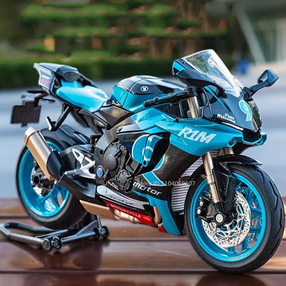 1:12 Alloy Diecast Motorcycle Toy with Sound and Light Effects