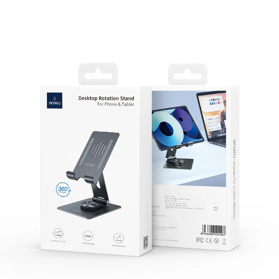 Wiwu-tablet Suporte para Ipad Pro 12.9 ar 10.9 com Rotação Duplo Suporte Ajustável para o Telefone Móvel Suporte de Mesa Dobrável - Imagem 6