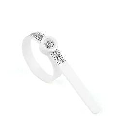 Adjustable Ring Sizer with Magnifier - Precision Jewelry Measuring Tool (EU Size White)