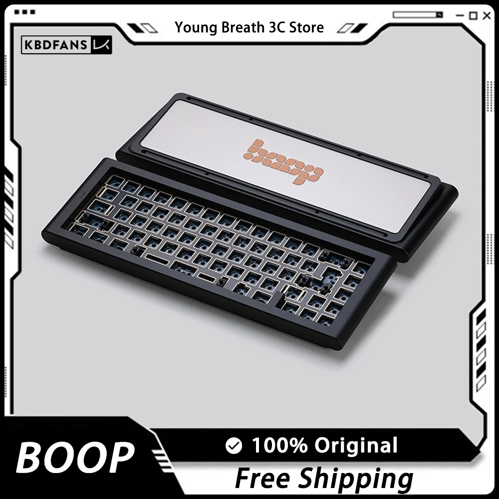 

KBDfans BOOP65 REDUX Mechanical Keyboard Aluminium Alloy Kit Wired Bluetooth Gaming Keyboard Customized Keyboard PC Accessories