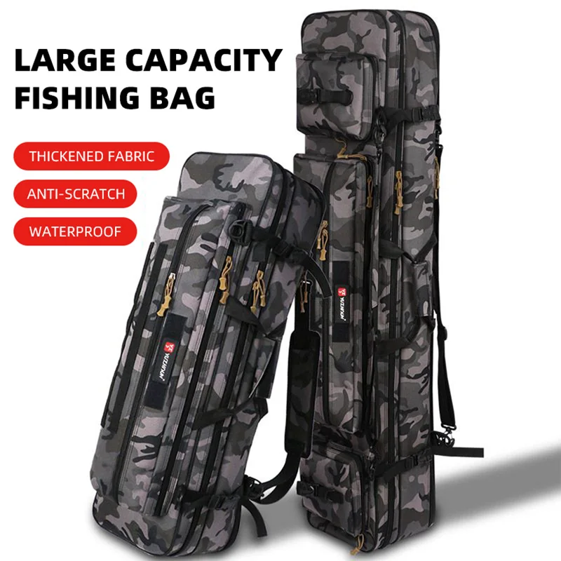 Fishing Rod Bag 70CM-130CM Multifunctional Waterproof Bags Large Fishing  Reel Gear Outdoor Tactical Backpack Storage Case XA203G