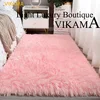 VIKAMA Silk wool Solid Colour Living Room Bedroom Bedside Sofa Soft Mat Home Light Luxury Non-slip Dirty Resistant Washable Rug 1
