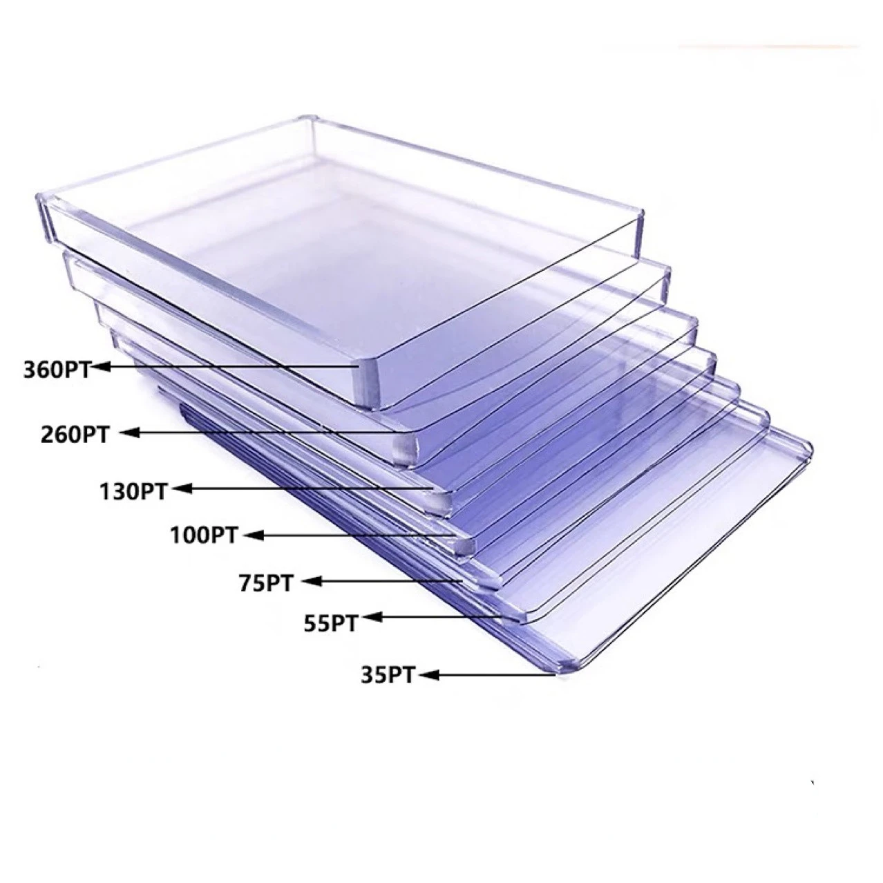 

10Pcs Pack Cross border hot selling 35PT-360PT card clip Baokemeng Altman Game King Star PVC transparent card sleeve