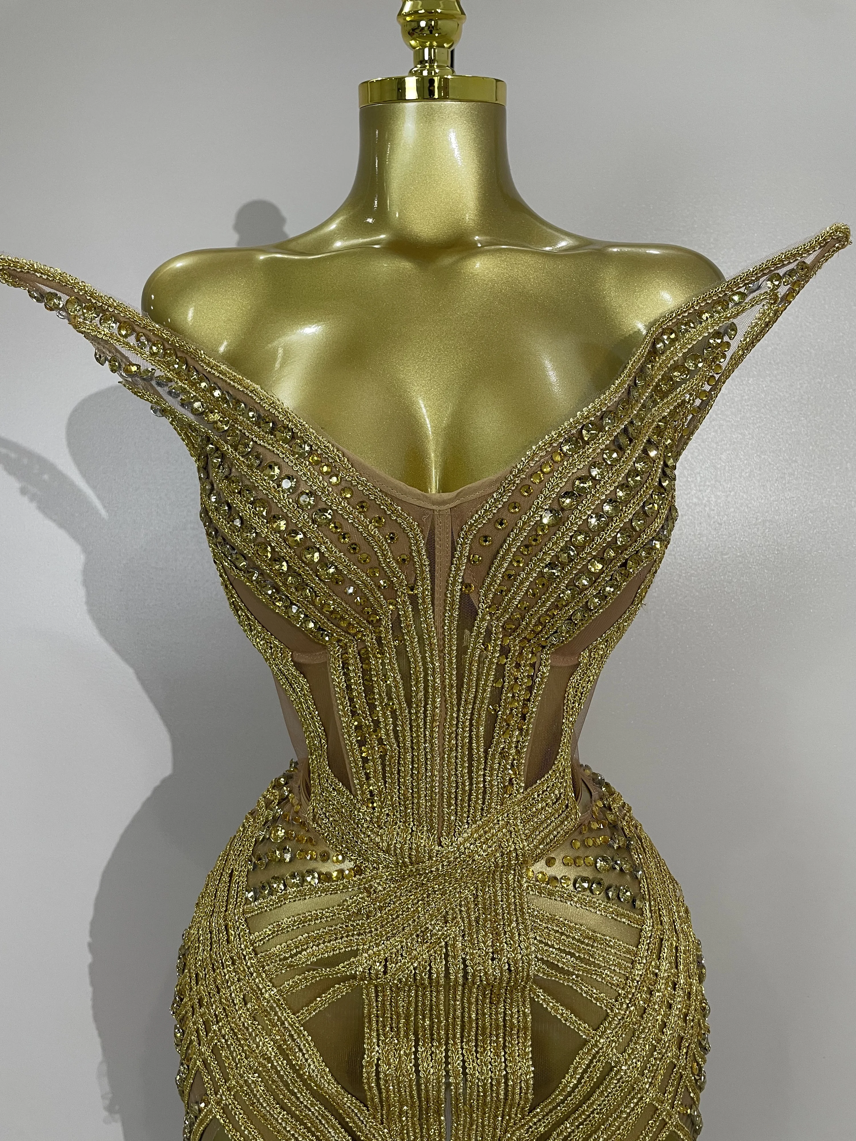 slim fit dress slacks Joud Gold Sequin Mini Dress main image 0
