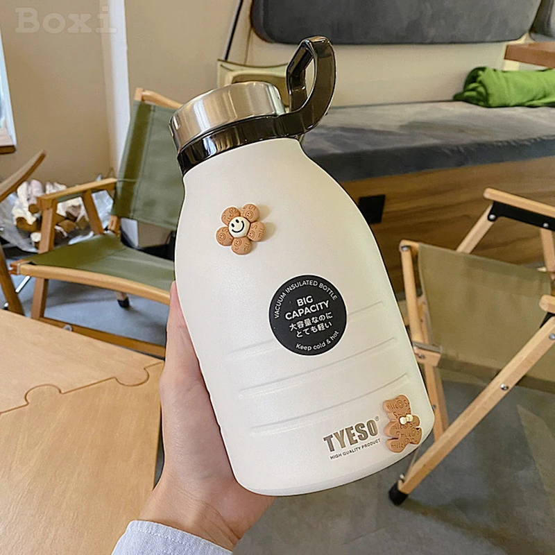 Thermos Lot de 2 bouteilles isolées sous vide avec paille FHL
