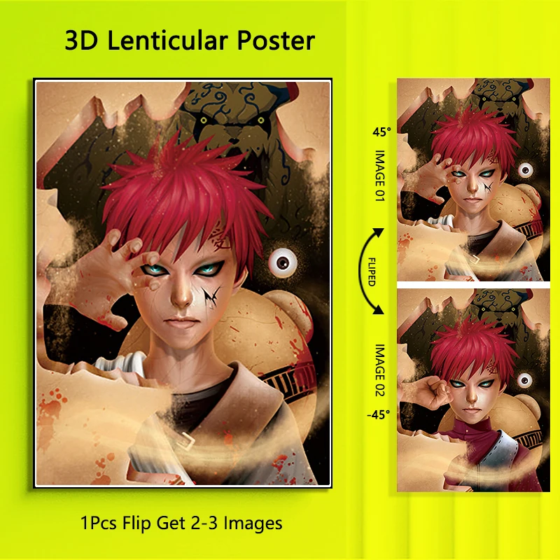 

Настенный 3D постер Наруто картина в стиле аниме Gaara, 3D флип-картина, домашний декор, Настенная роспись, искусство, аниме, искусство, подарки на день рождения, KidsToy